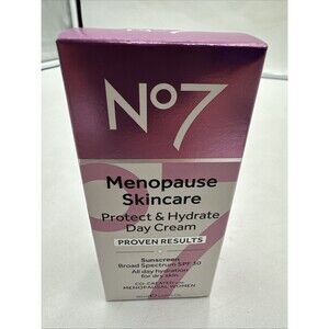 NO7 Menopause Skincare Protect & Hydrate Day Cream 1.69 fl oz SPF 30 Exp 2/26